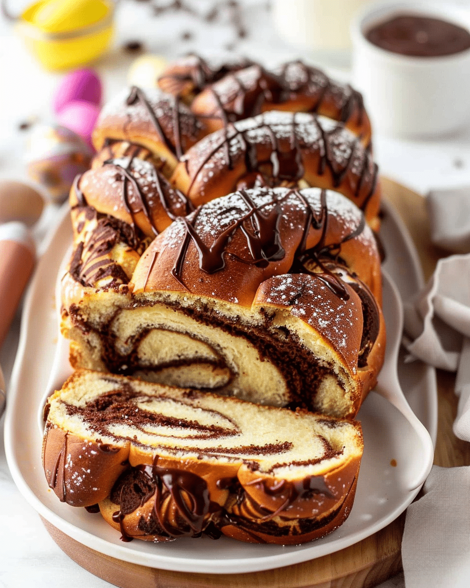 Spectacular Nutella Swirl Easter Bread