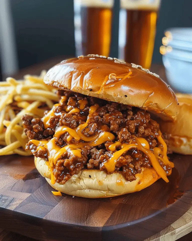 Beef And Cheddar Sloppy Joes