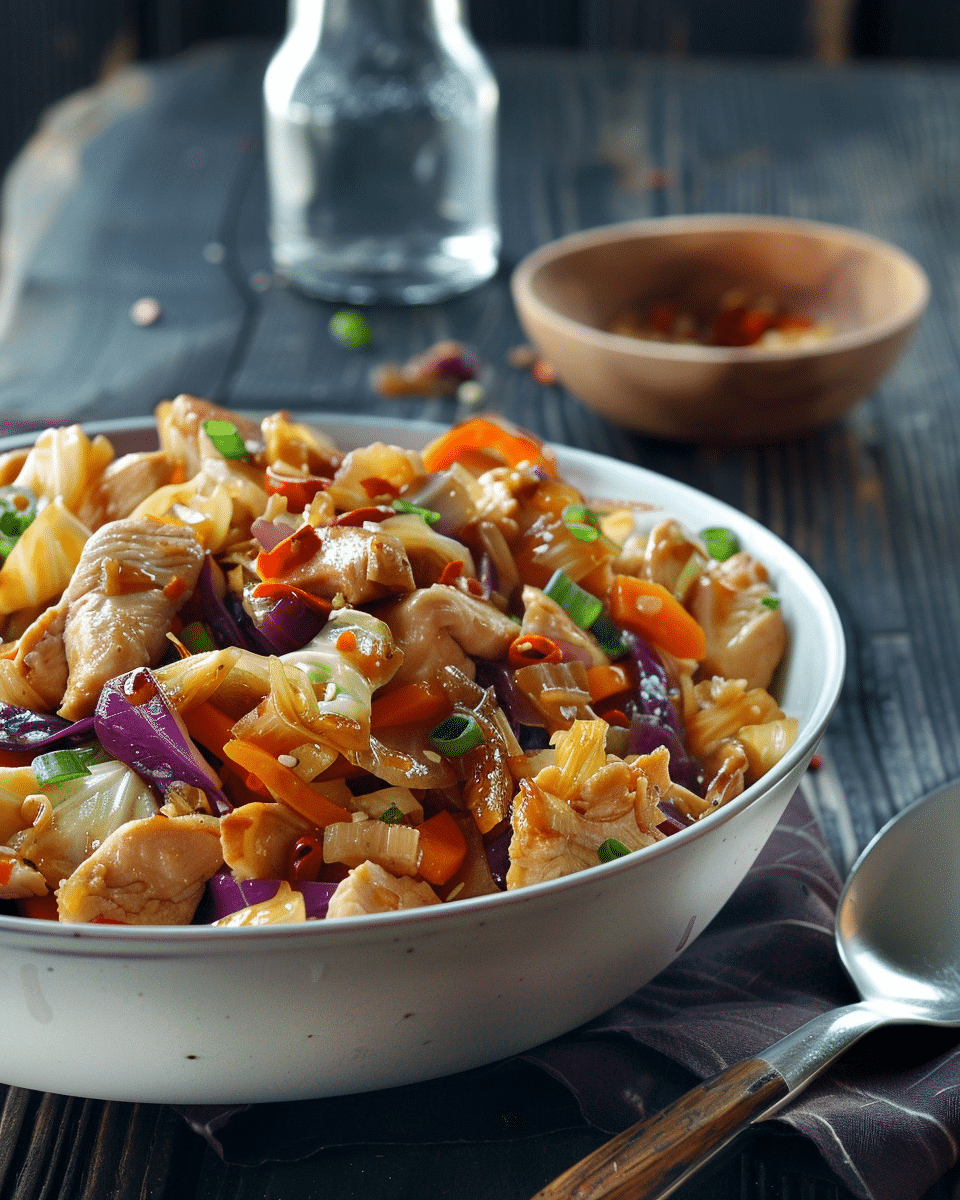 Chinese Chicken Cabbage Stir-Fry