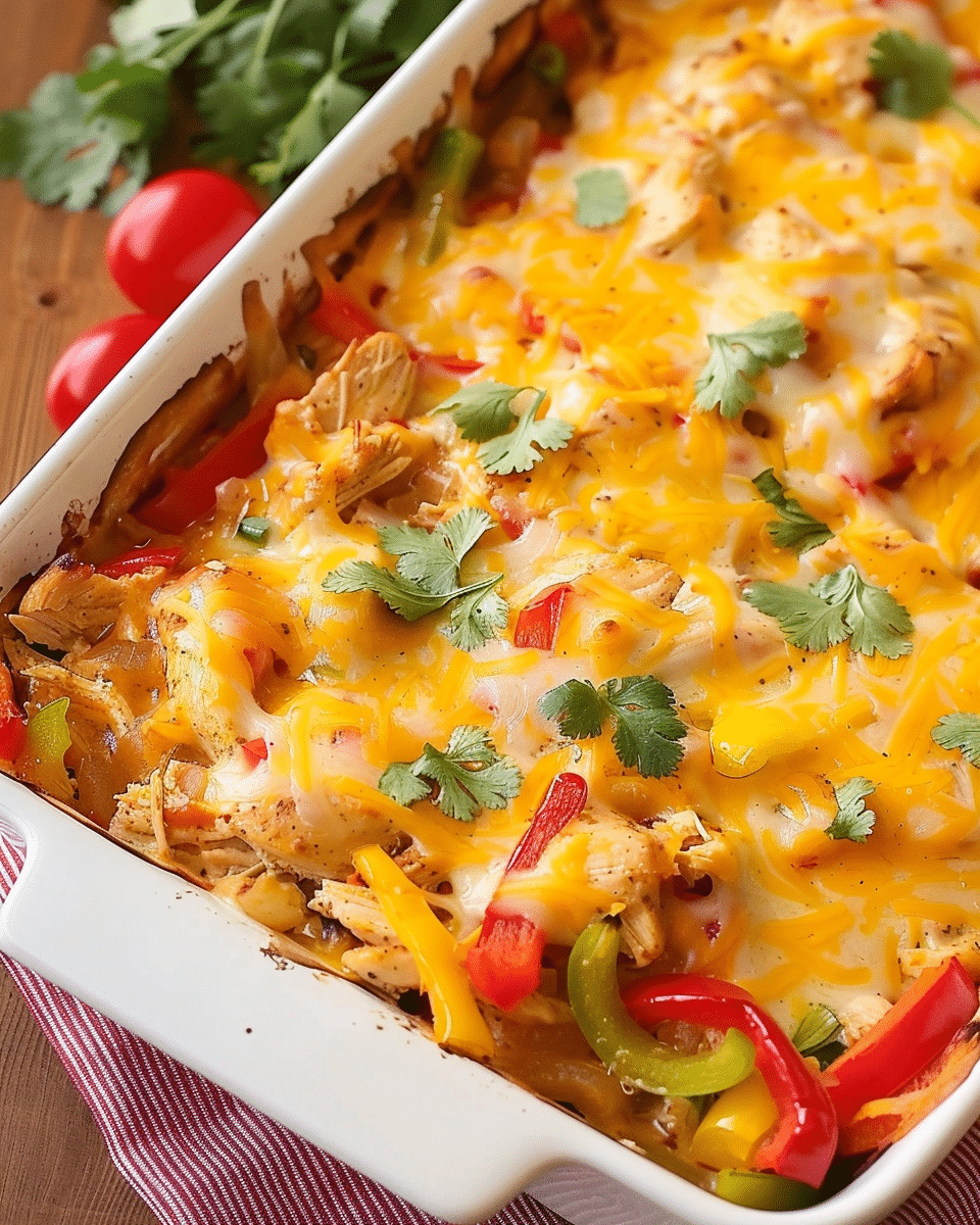 Fajita Chicken Casserole Bake