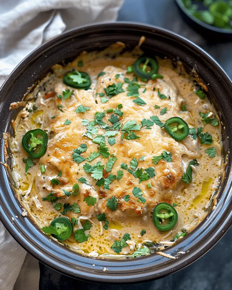 Slow Cooker Salsa Verde Chicken Casserole