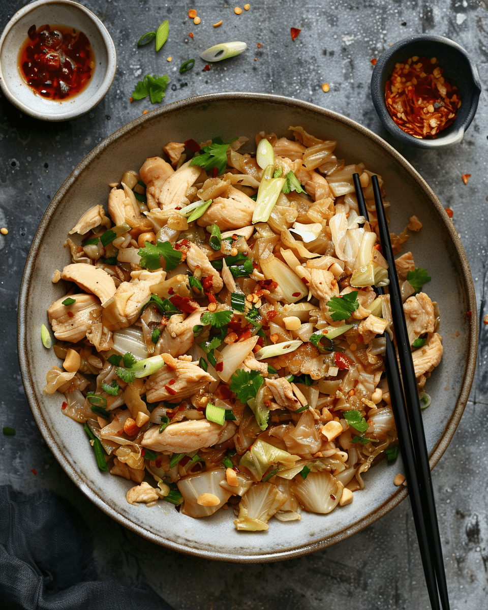 Chinese Chicken Cabbage Stir-Fry