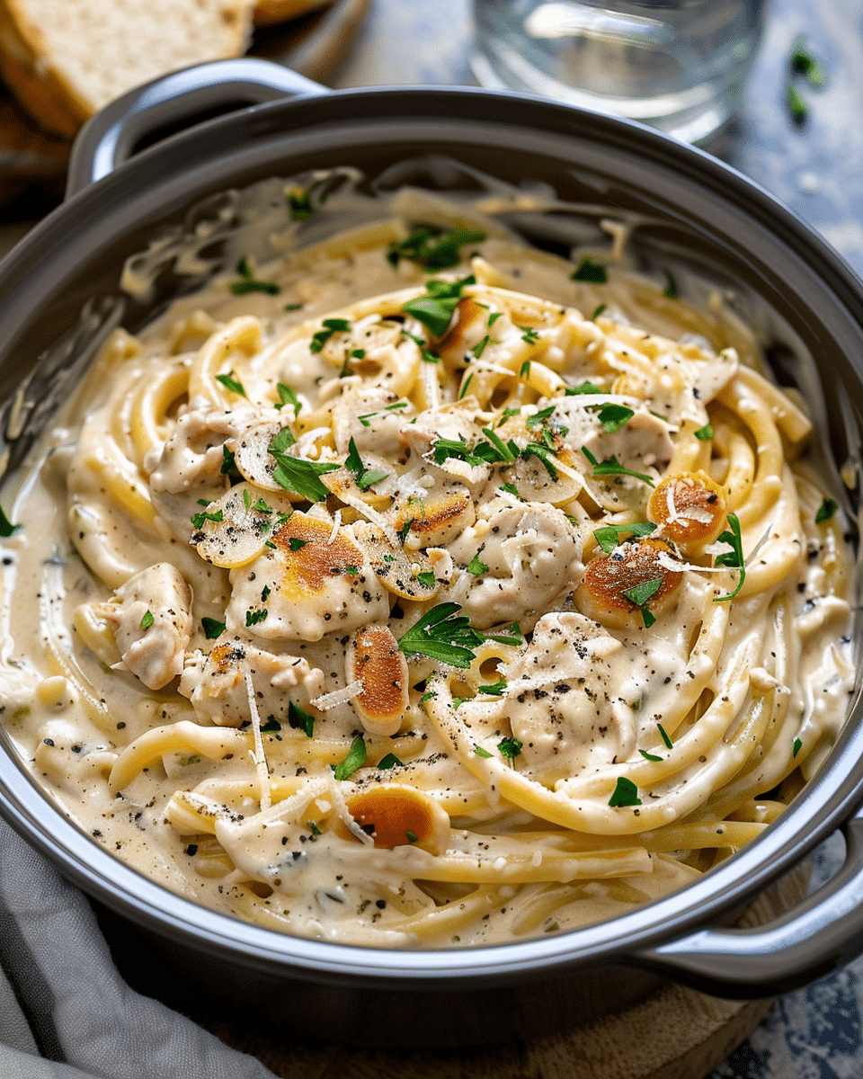 Slow Cooker Creamy Italian Pasta (4-Ingredient Dinner)