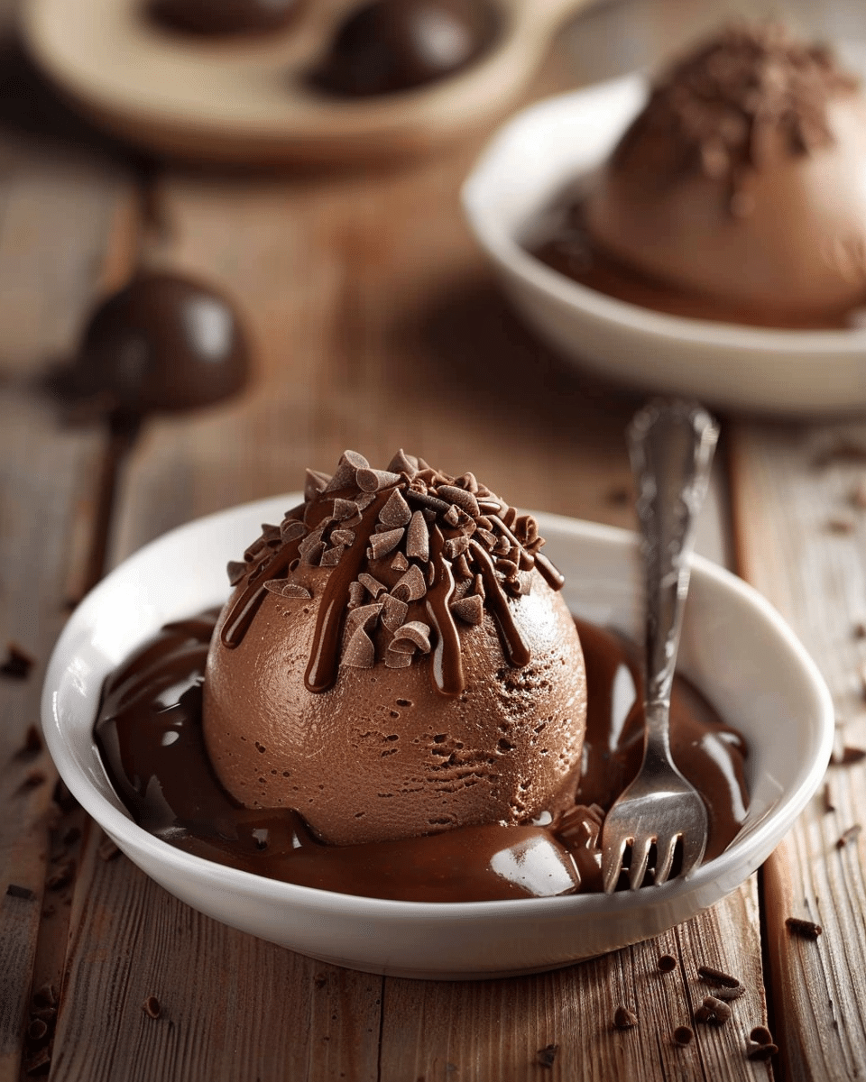 Chocolate Mousse Dome with Ganache Glaze