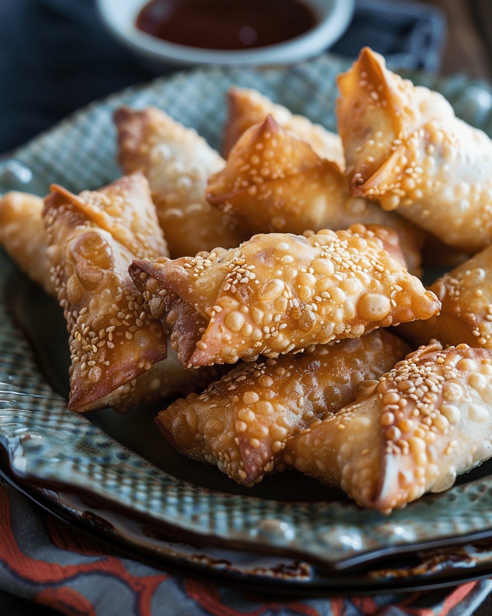 Green Chile Crab Rangoon Egg Rolls