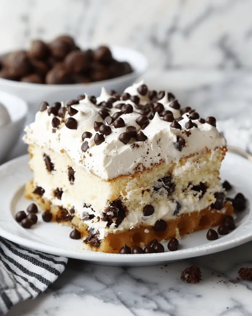Cannoli Poke Cake