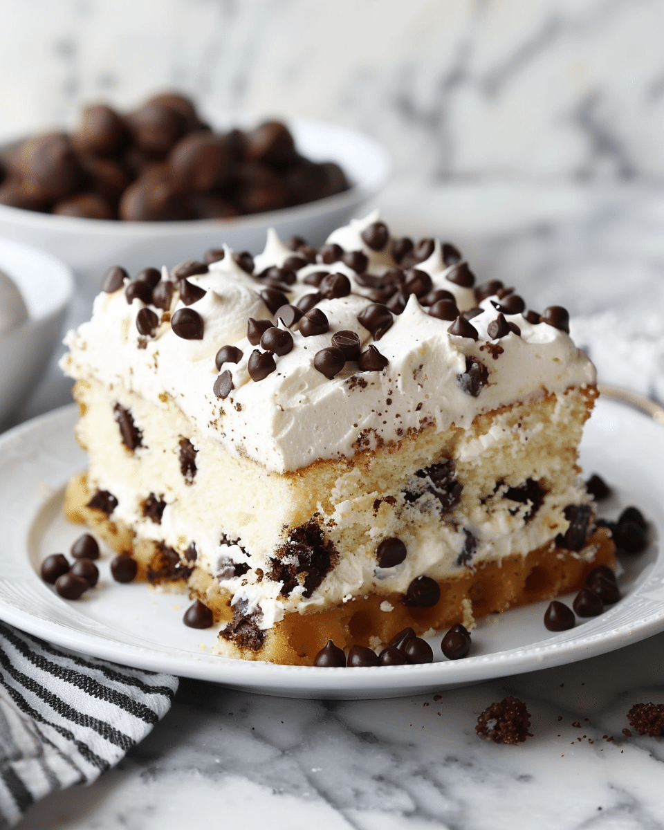 Cannoli Poke Cake