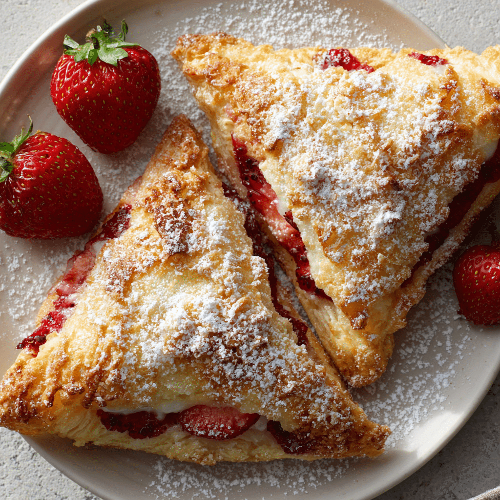 Sugar-Free Strawberry Cheesecake Turnovers