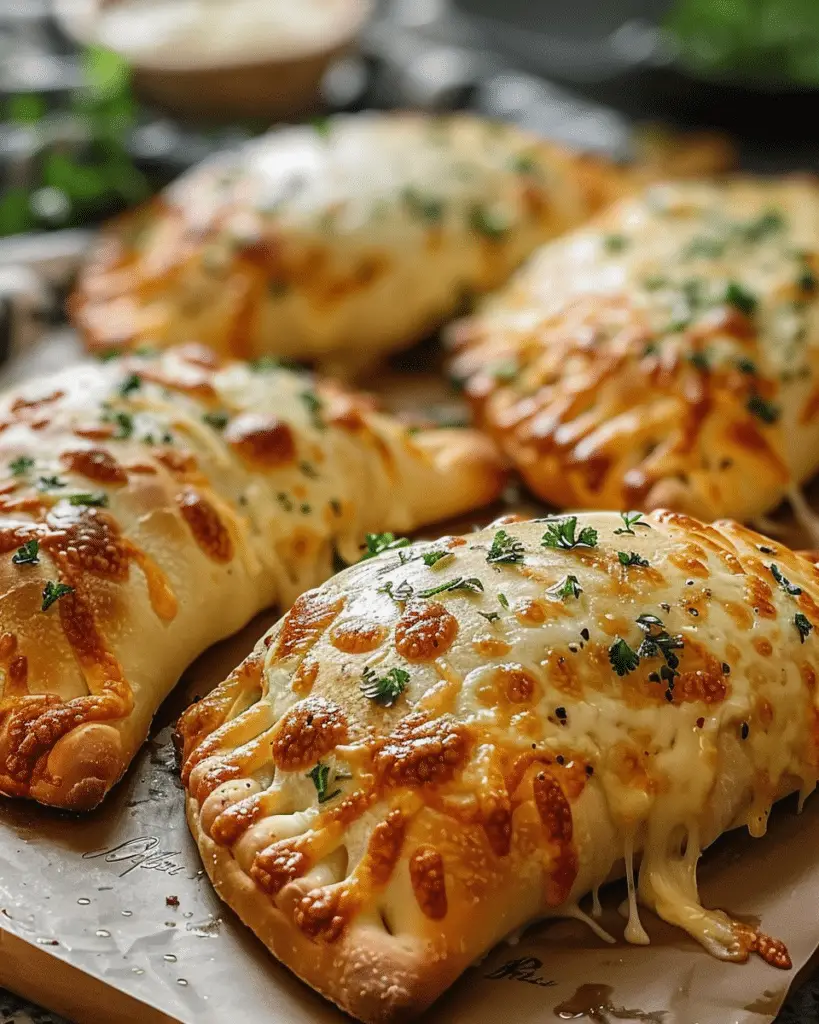 Baked Chicken Alfredo Calzones