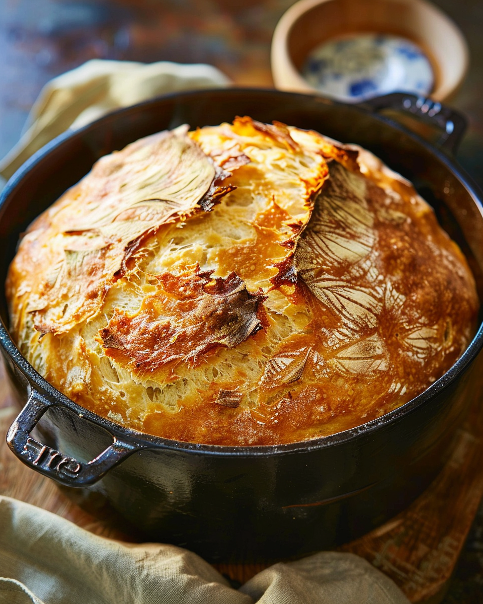 Dutch Oven Cheddar Bread: Effortless Cheesy Delight!
