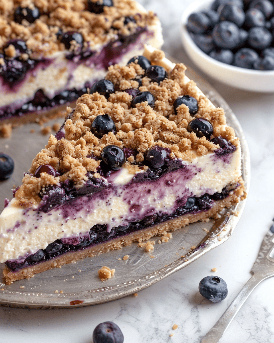 Blueberry Crumble Cheesecake