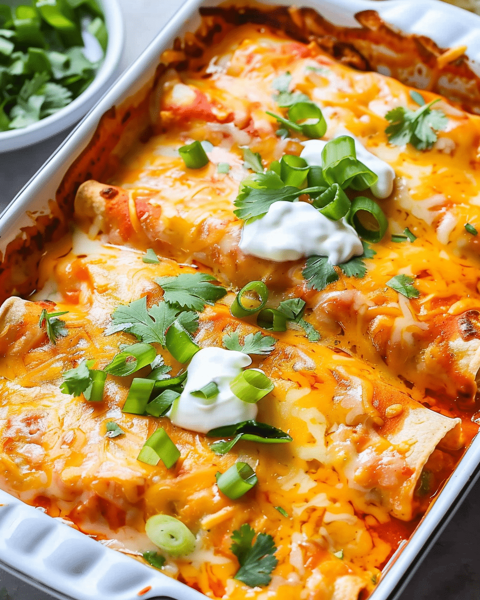 Buffalo Chicken Enchiladas