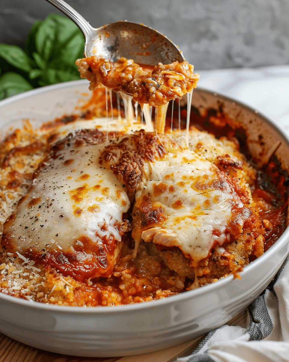 Super Yummy Cottage Cheese Chicken Parm Bowl