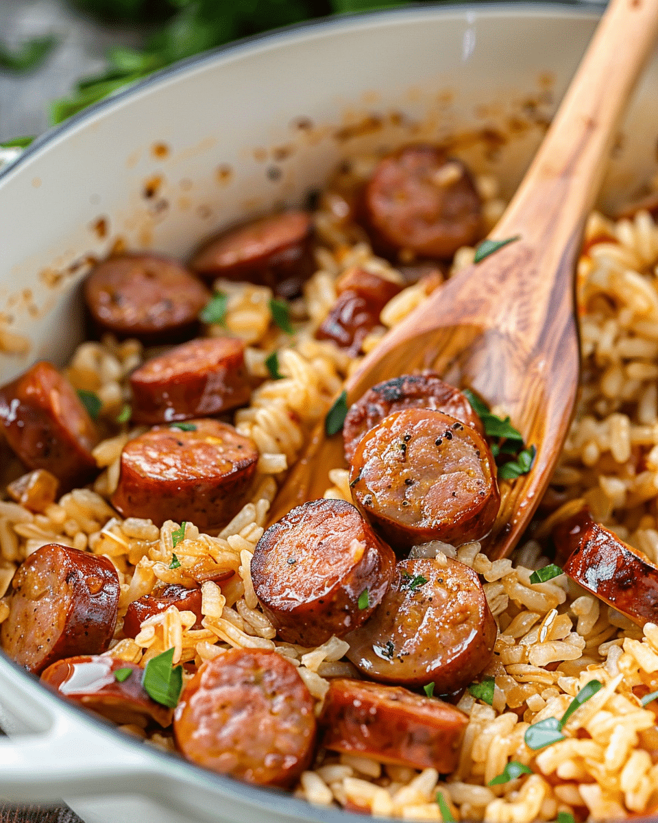One Pot Smoked Sausage and Rice