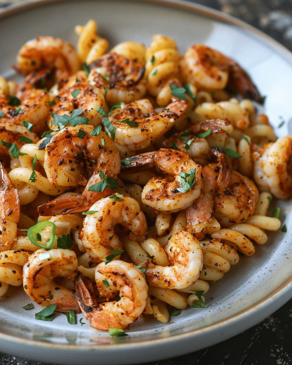 Blackened Shrimp Cavatappi