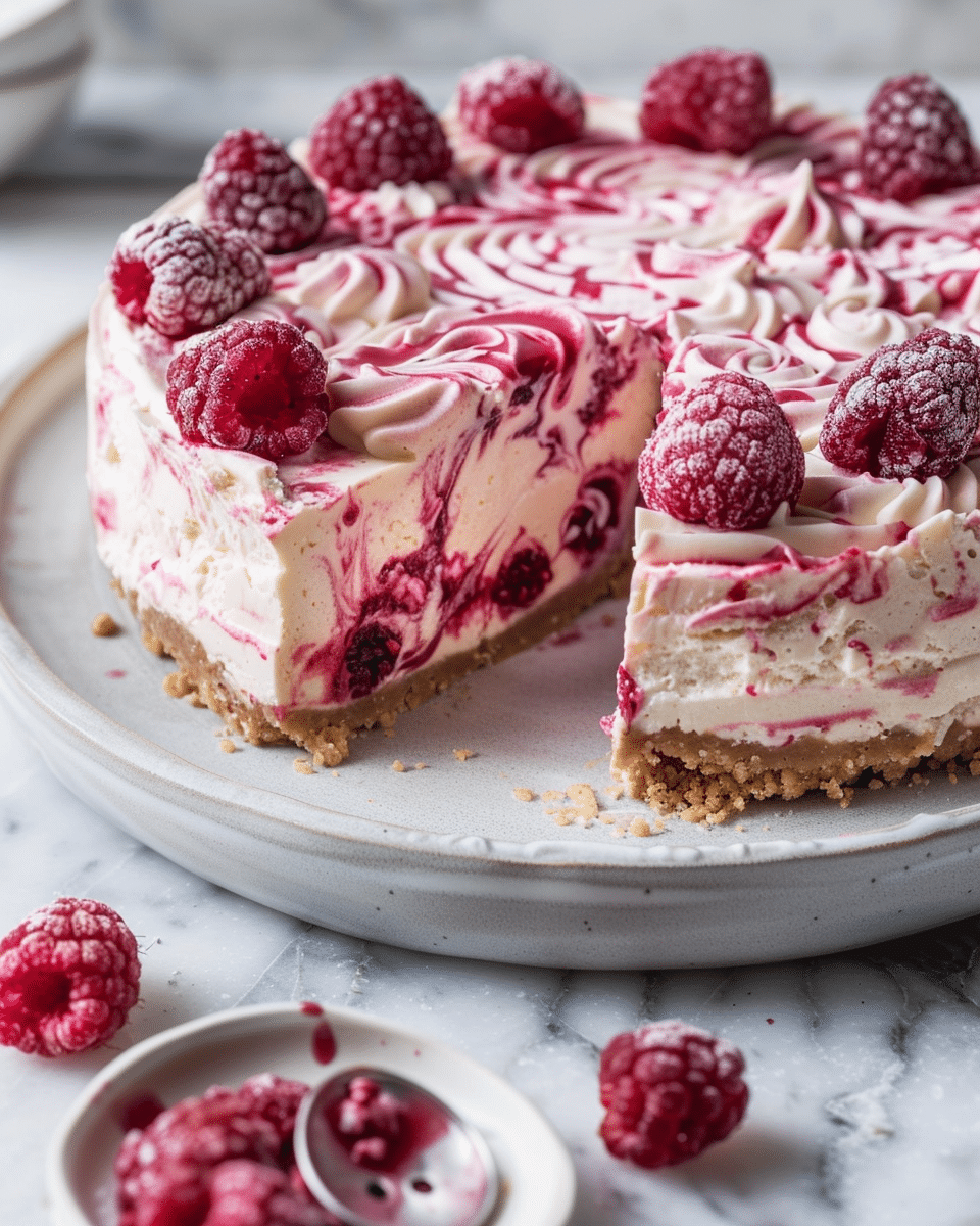 Creamy Raspberry Cheesecake