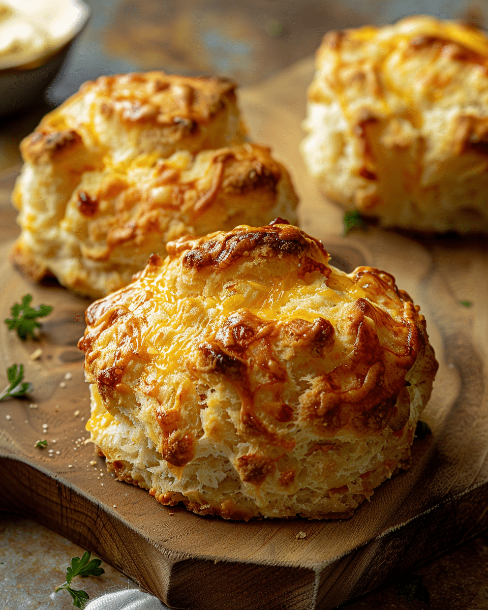 Crab Stuffed Cheddar Bay Biscuits With Lemon Butter