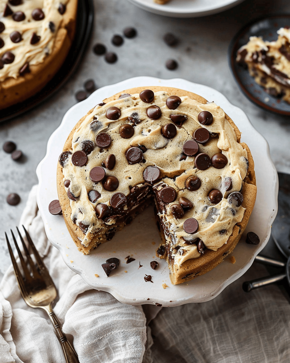 Chocolate M&M’s and Chocolate Chip Cookie Dough Ice Cream Cake