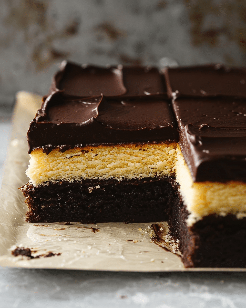 Boston cream sheet cake