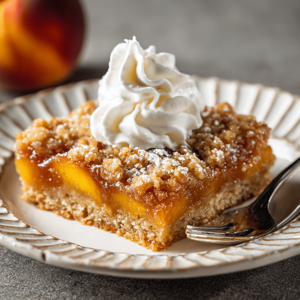 Peach Pie Bars Dessert