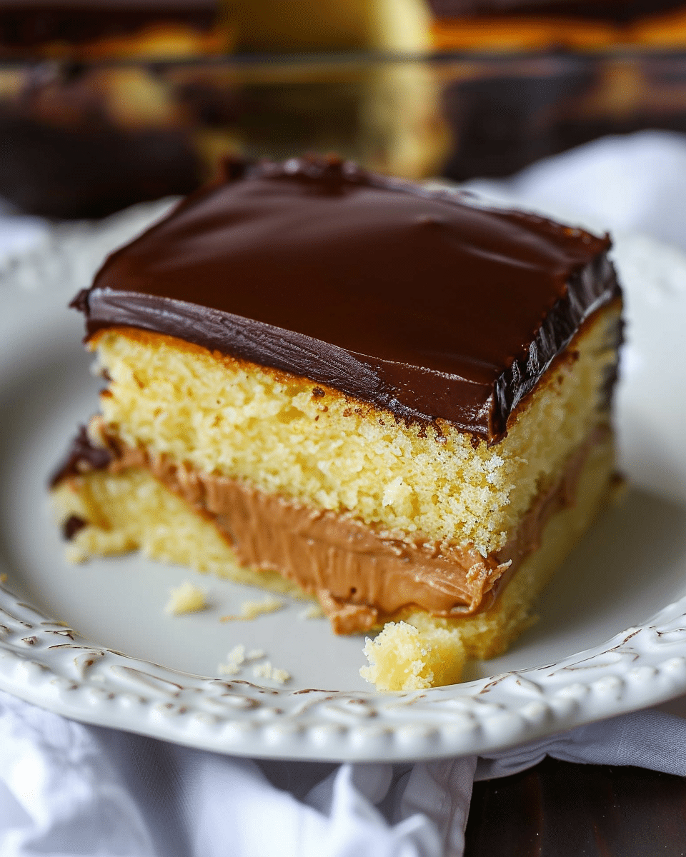 Boston cream sheet cake