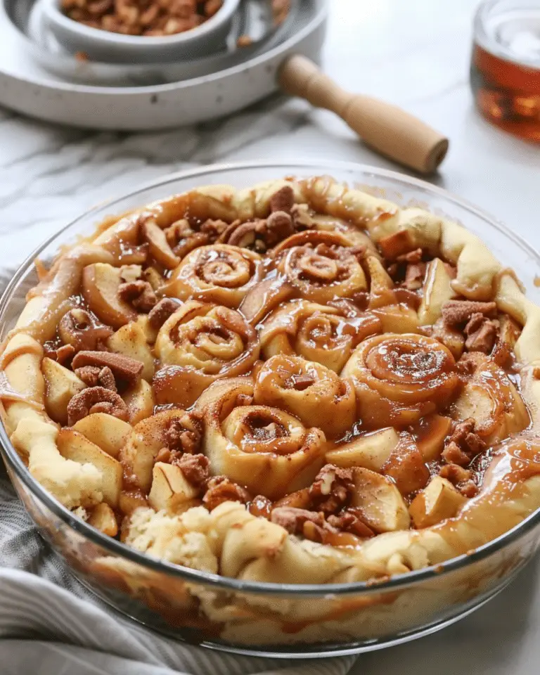 Caramel Apple Cinnamon Roll Dump Cake