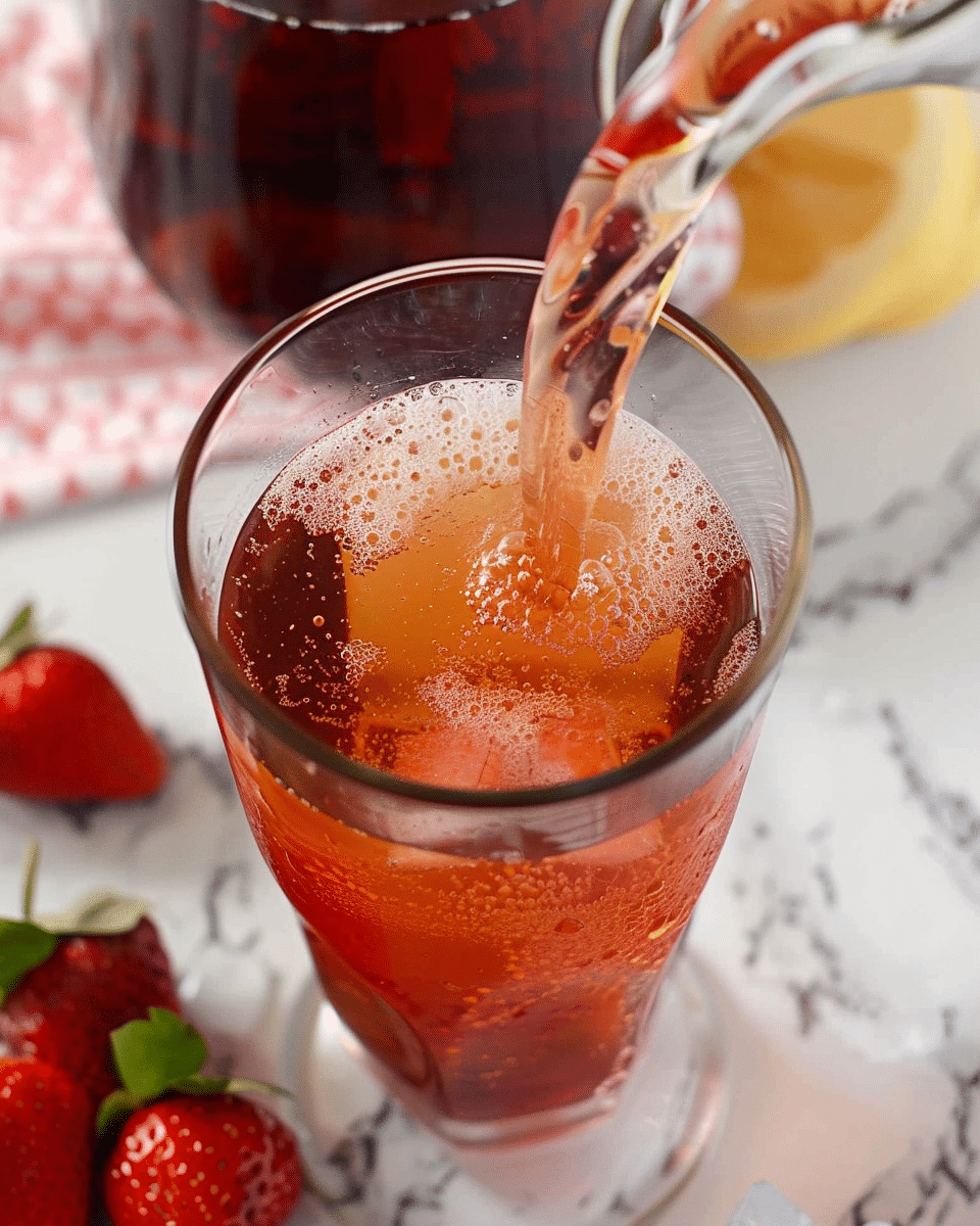 Strawberry sweet tea