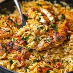 One-Pot Cajun Chicken Alfredo Orzo
