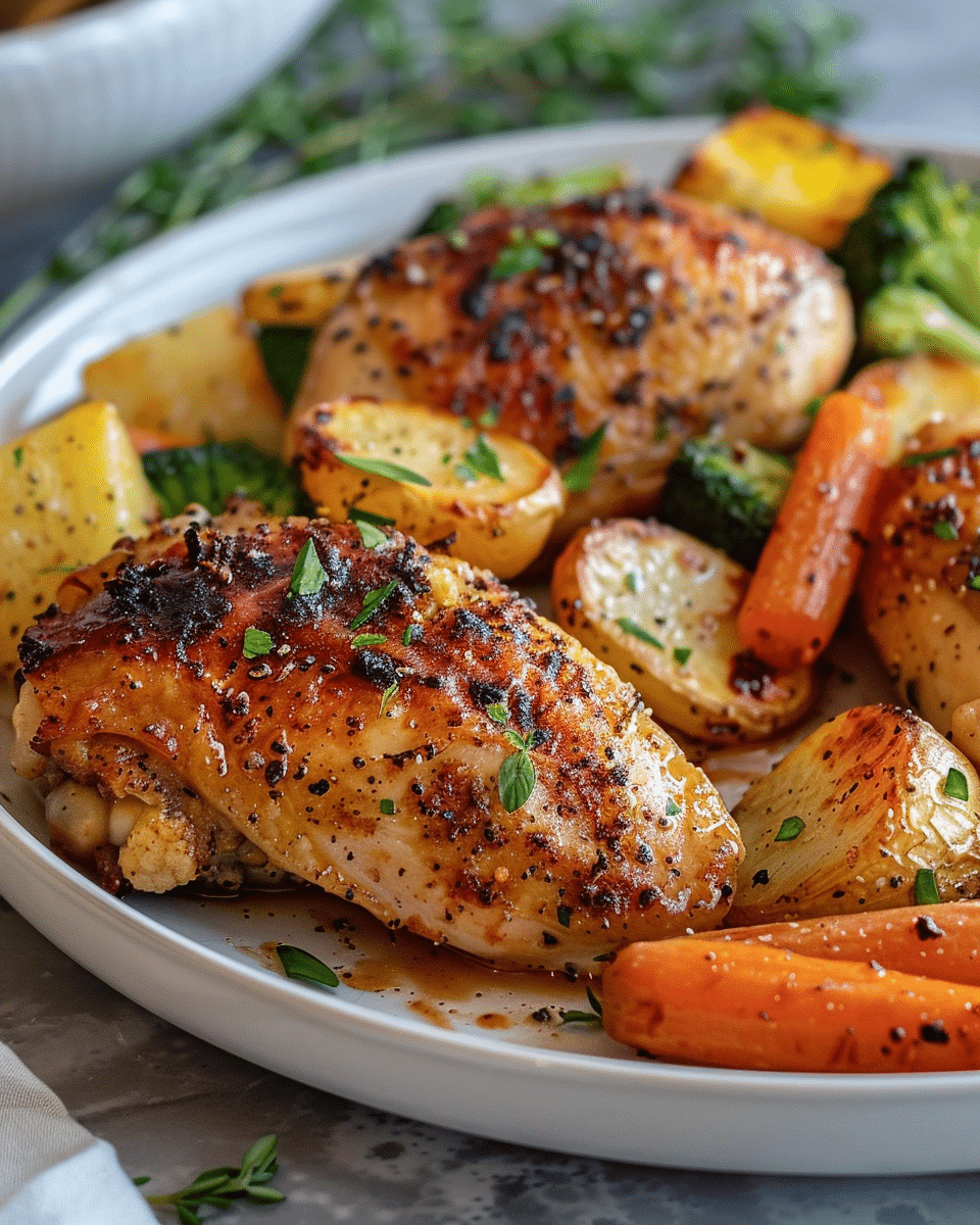 Air Fryer Chicken and Veggies