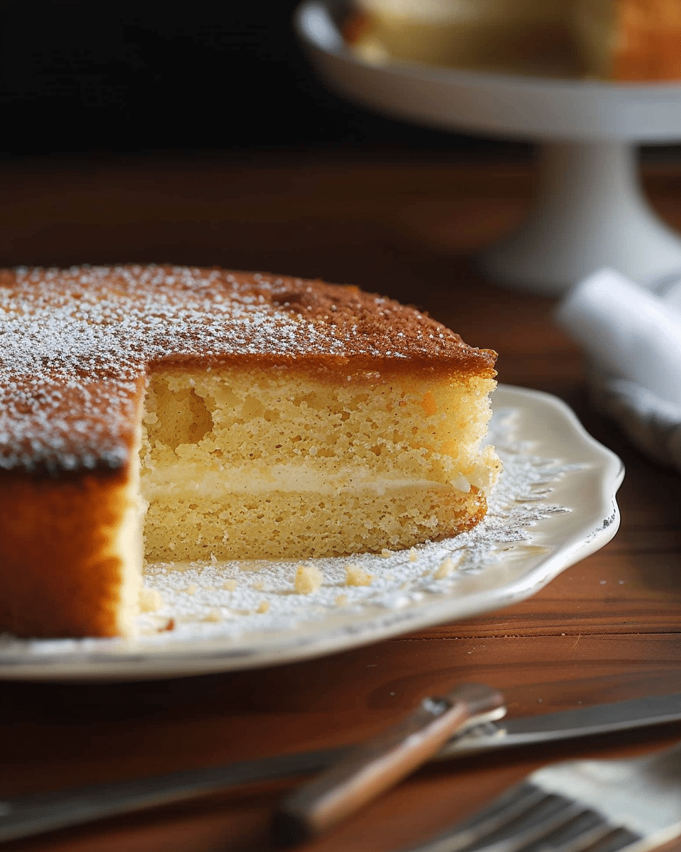 Politiko Dessert (Semolina Cake With Cream)