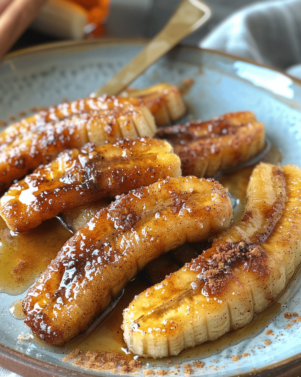 Pan Fried Cinnamon Bananas