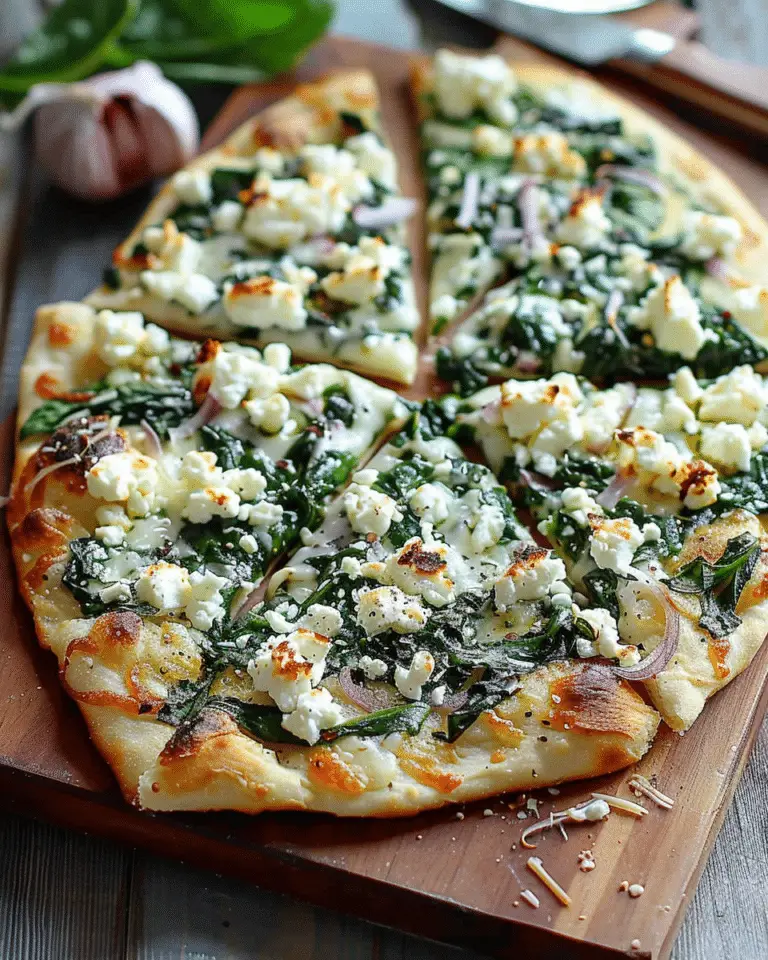 Spinach And Feta Flatbread Pizza