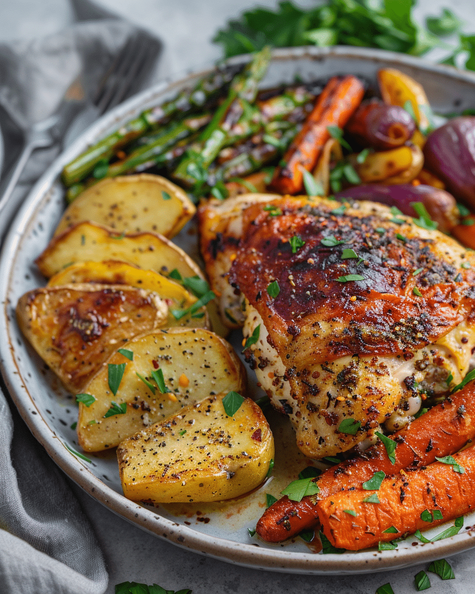 Air Fryer Chicken and Veggies