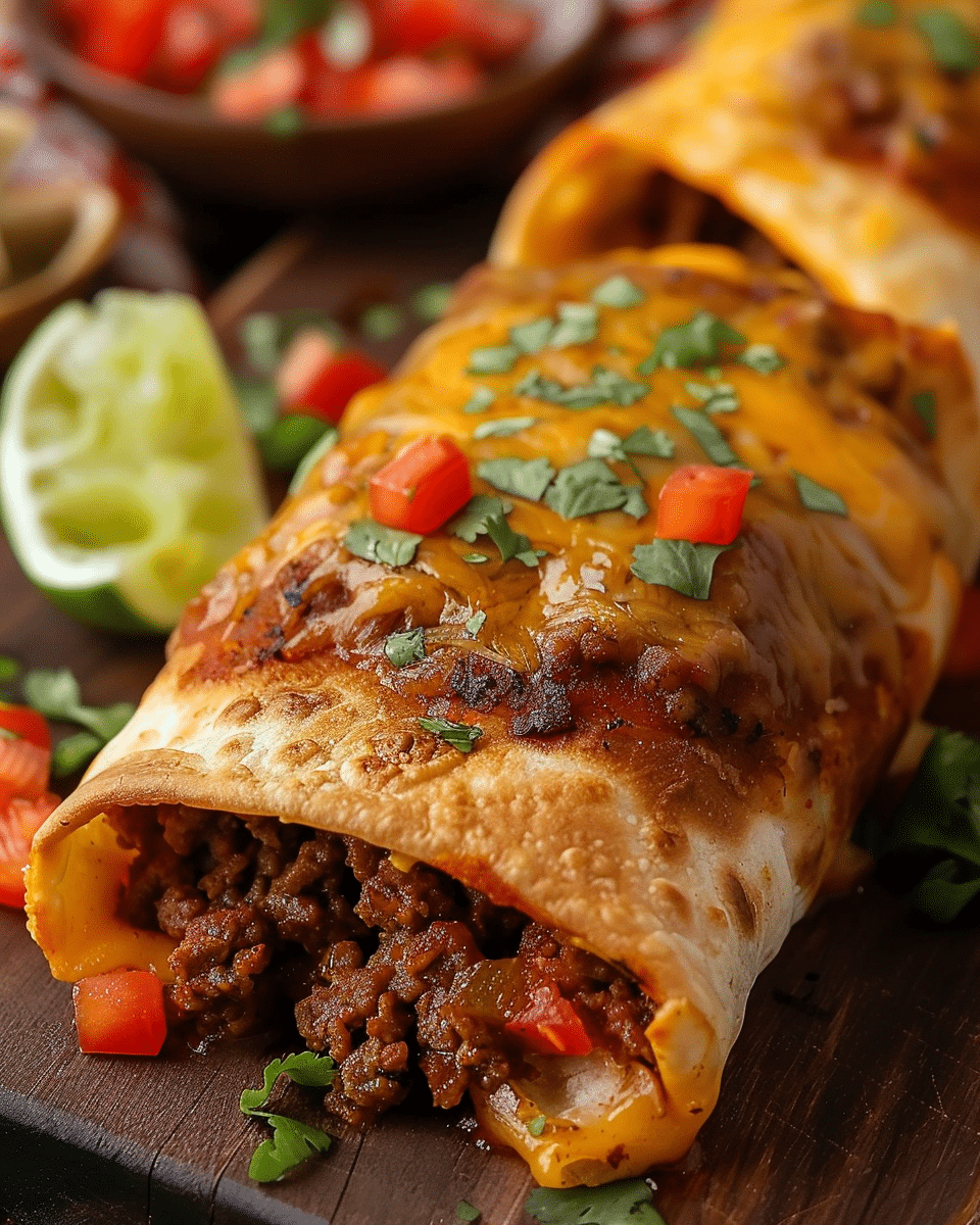 Beef And Cheese Chimichangas