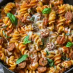 One Pot Cheesy Sausage Pasta