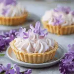 Mini Lemon Tart With Lilac Meringue : Spring Dessert
