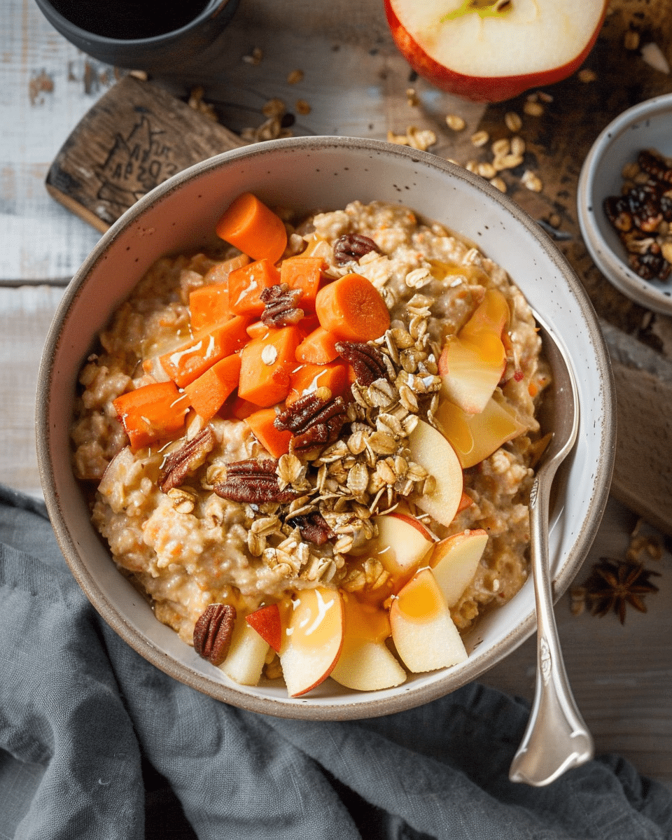 10-Minute Apple Carrot Oatmeal
