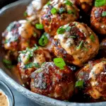 Korean BBQ Meatballs With Spicy Mayo Dip