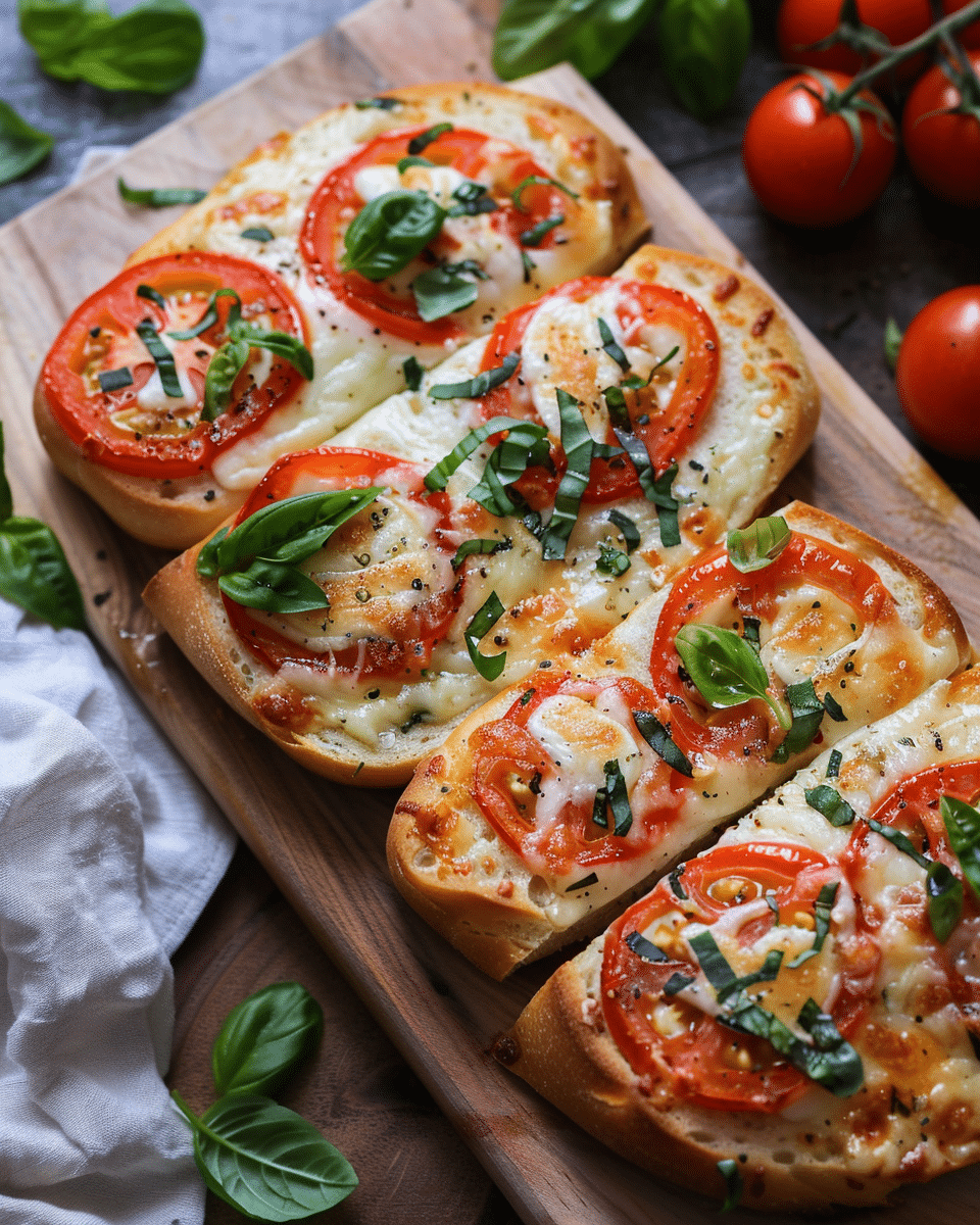 Tomato Basil Garlic Bread