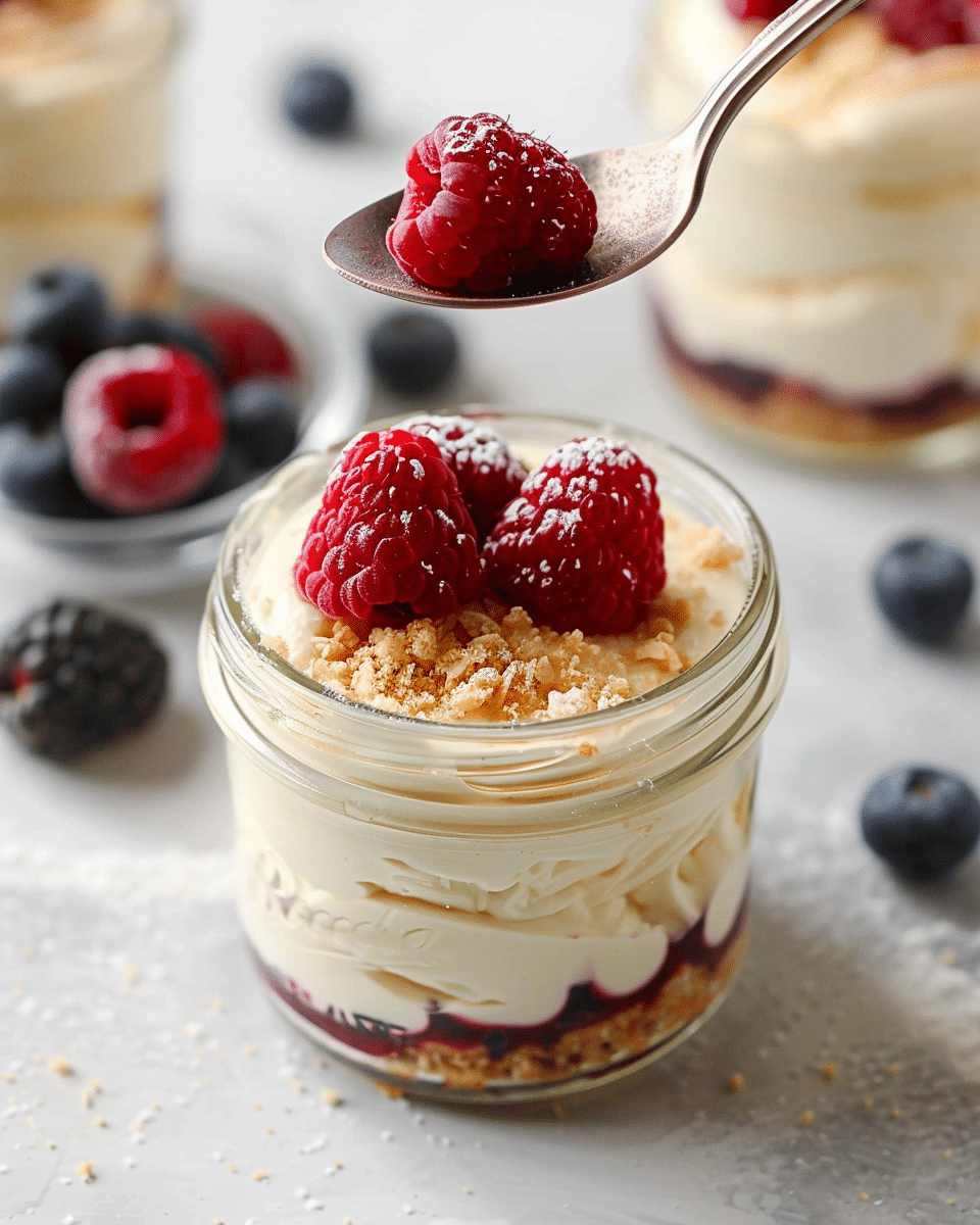 Healthy No Bake Cheesecake In A Jar