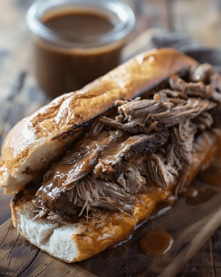 Crockpot French Dip Sandwiches