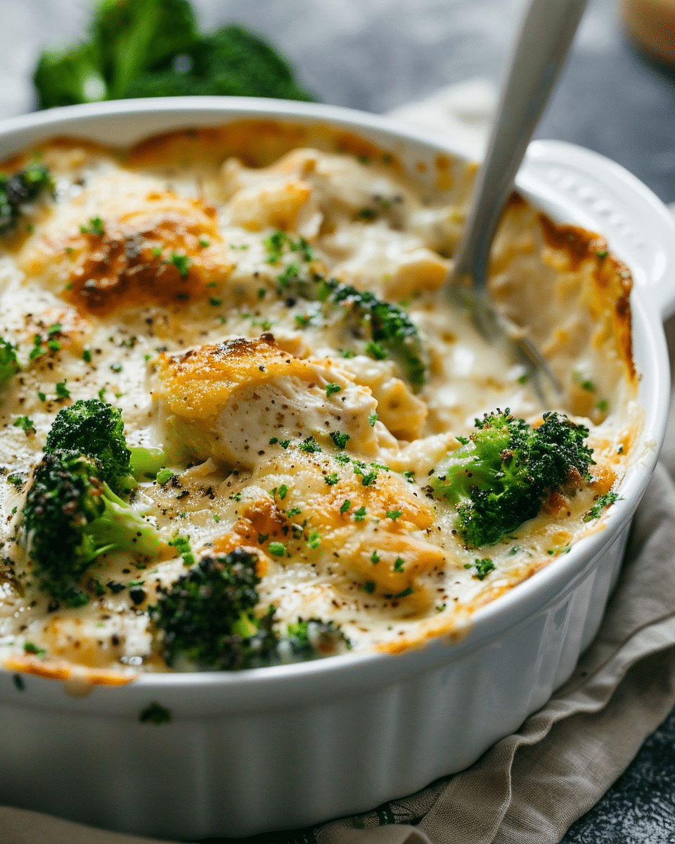 Creamy Low Carb Chicken Casserole With Broccoli