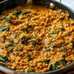 Spicy Lentils And Spinach (Stove Top And Pressure Cooker)