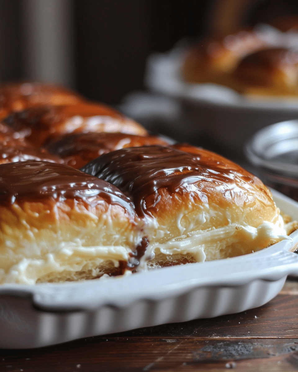 Boston Cream Pie Hawaiian Rolls