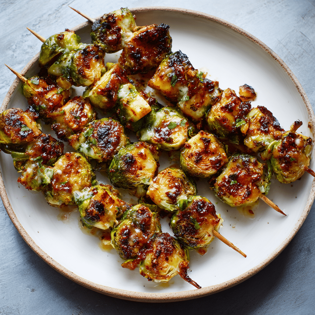 Caramelized Brussels Sprouts Skewers