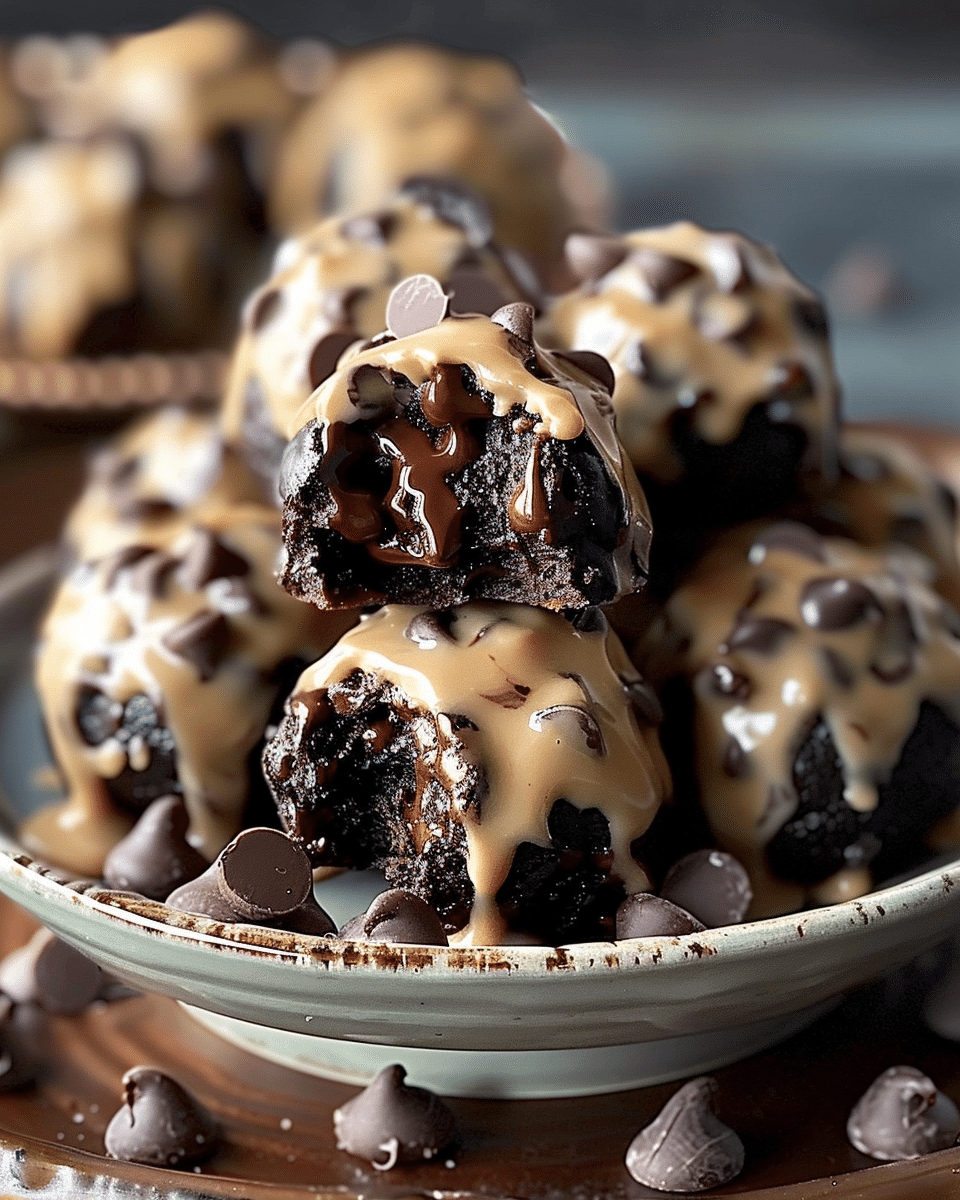 Chocolate chip cookie brownie balls