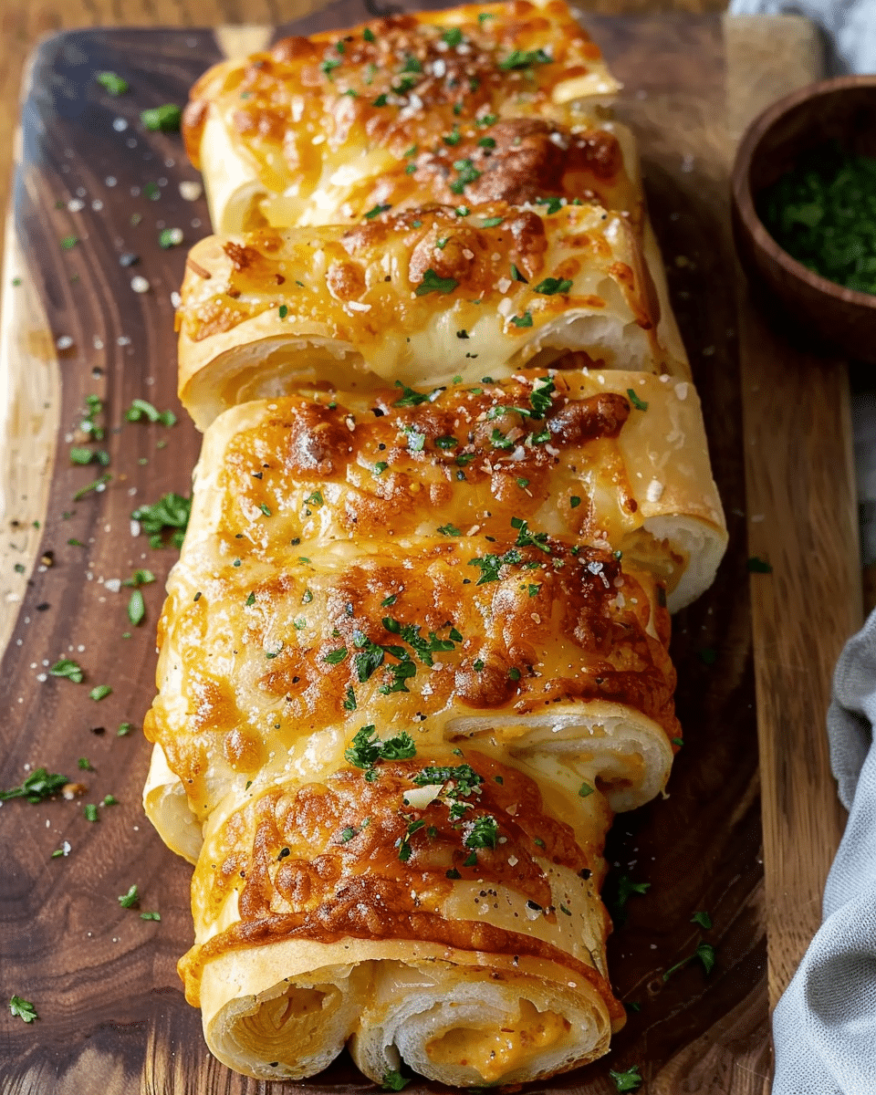 Cheesy garlic butter rollups