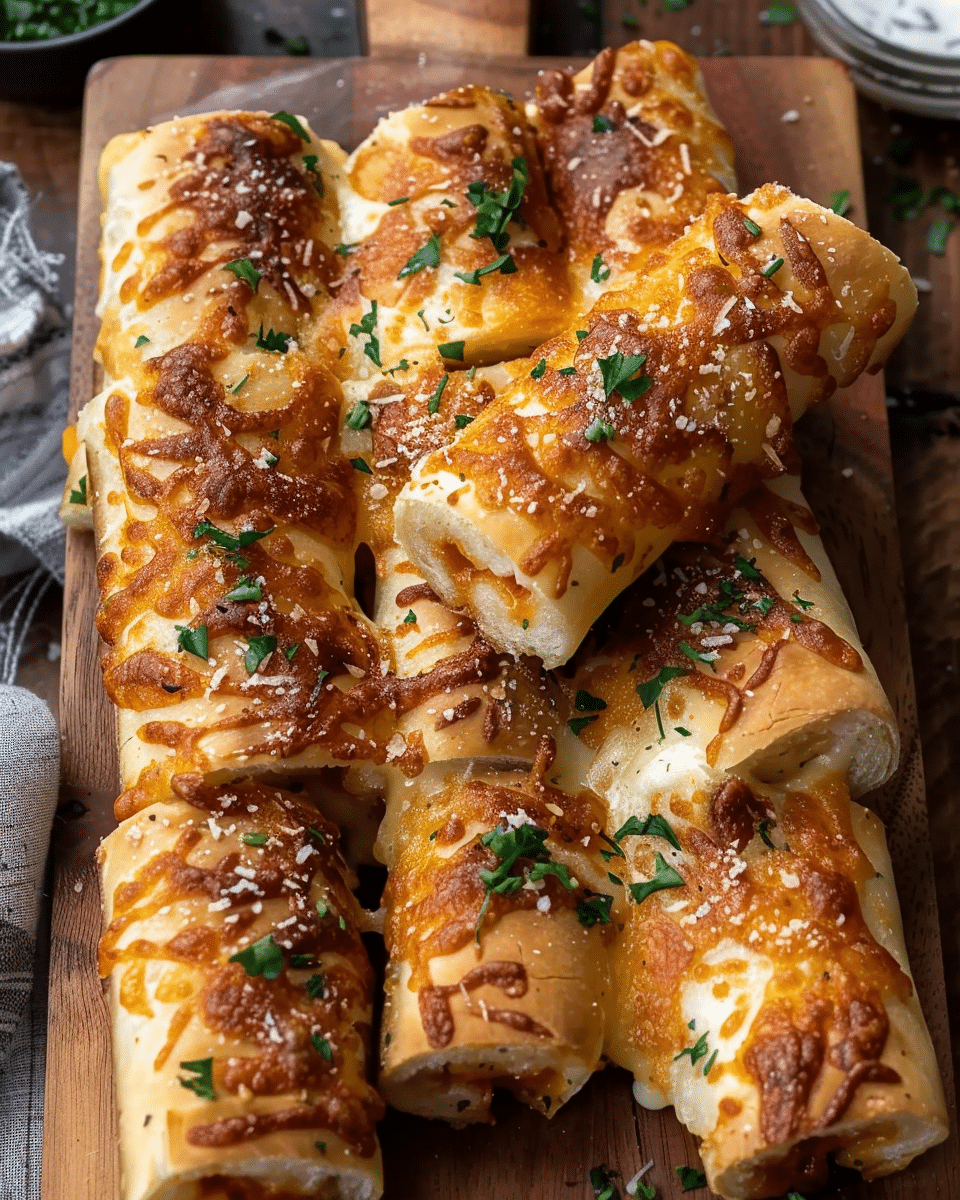 Cheesy garlic butter rollups