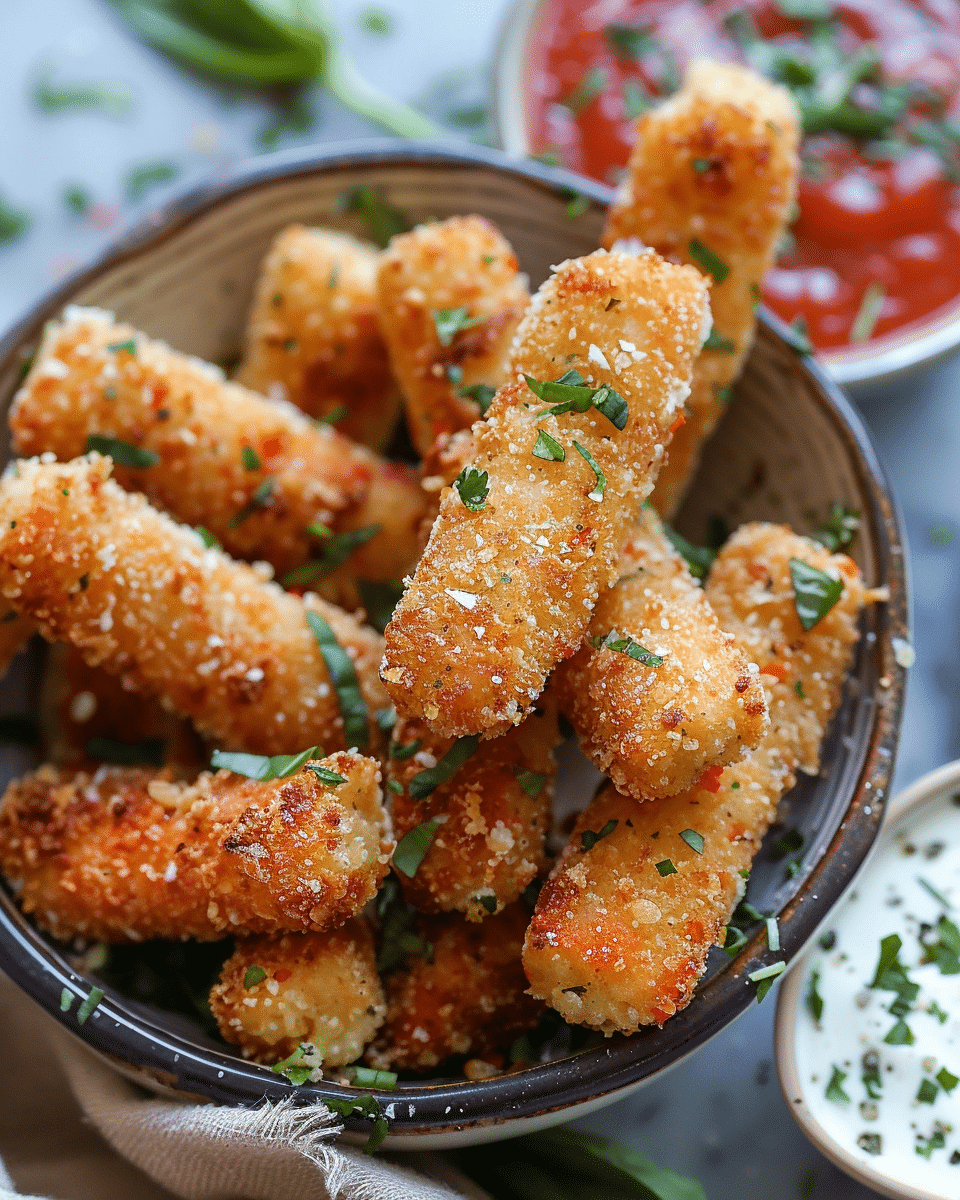 Easy Homemade Mozzarella Sticks Recipe