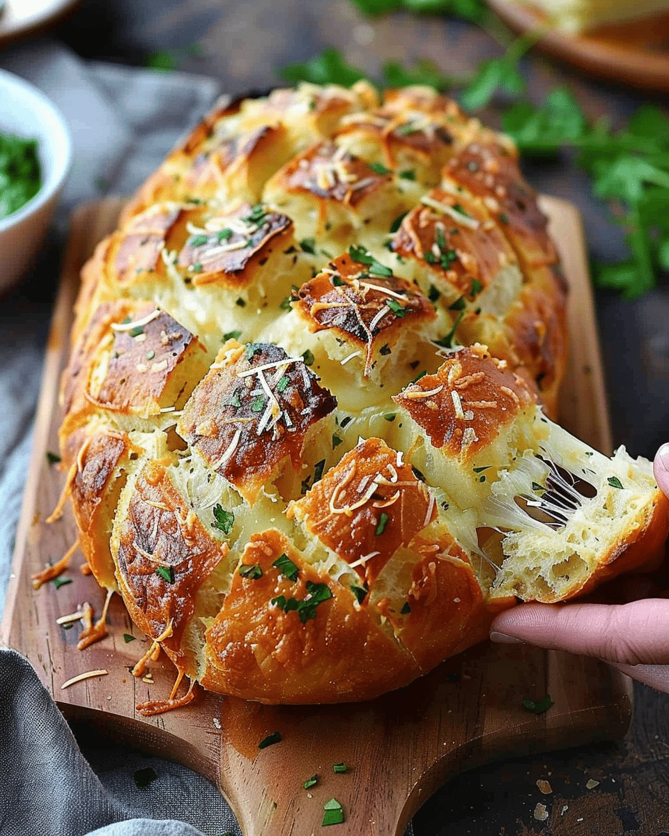 Cheese and Garlic Crack Bread (Pull Apart Bread)